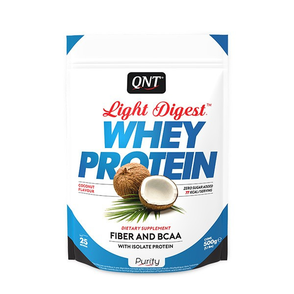 QNT Light Digest Whey Protein 500g Cocos | ROUGHBULL FITNESS