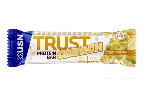 USN TRUST Crunch Bars 12x60g BESCHÄDIGT White Chocolate Cookie Dough | ROUGHBULL FITNESS