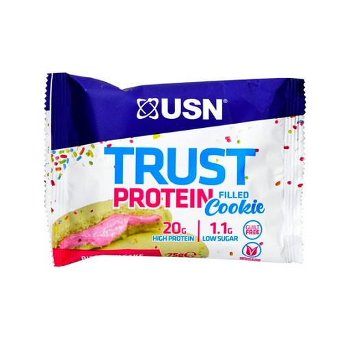 USN TRUST Cookie 12x75g Birthday Cake | ROUGHBULL FITNESS