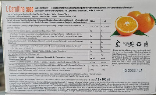 FA Nutrition Wellness Line L-Carnitine 3000 Shot 12x100ml Raspberry | ROUGHBULL FITNESS