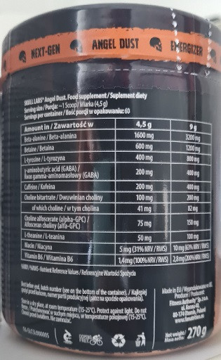 Skull Labs - Angel Dust 270g Citrus-Peach | ROUGHBULL FITNESS