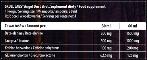 Skull Labs - Angel Dust Shot 24x120 ml Orange-Cherry | ROUGHBULL FITNESS
