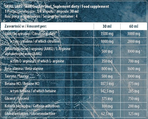 Skull Labs - Skull Crusher Shot 24x120 ml Exotic | ROUGHBULL FITNESS
