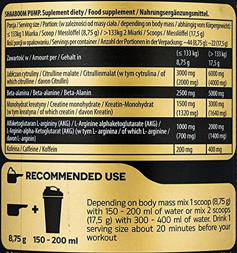 Kevin Levrone Shaaboom Pump 10x17,5g PROBEN | ROUGHBULL FITNESS