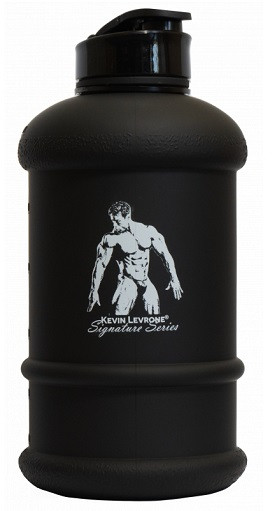 Kevin Levrone Water Jug 1,3L black/white Schwarzer Deckel | ROUGHBULL FITNESS