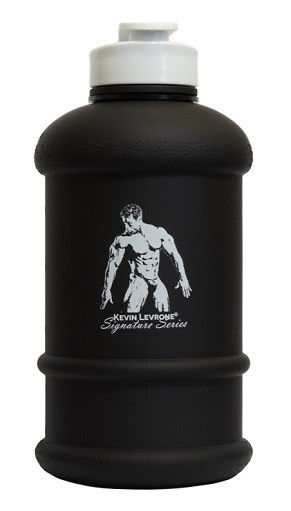 Kevin Levrone Water Jug 1,3L black/white Weißer Deckel | ROUGHBULL FITNESS