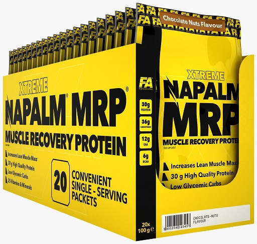 FA Nutrition Napalm MRP 20x100g Single Serving Packets Strawberry | ROUGHBULL FITNESS