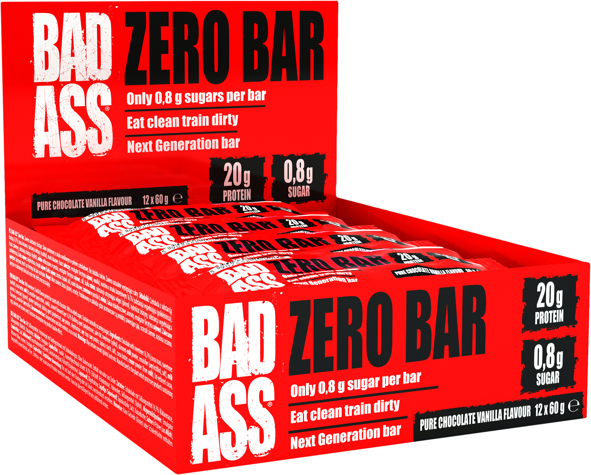 FA Nutrition BAD ASS Zero Bar 12x60g Chocolate Vanilla | ROUGHBULL FITNESS