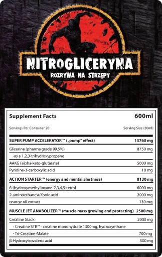 Megabol NITROGlycerin 600ml | ROUGHBULL FITNESS