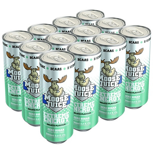 Muscle Moose Juice Energy BCAA Drink - (12x250ml) Mojito | ROUGHBULL FITNESS