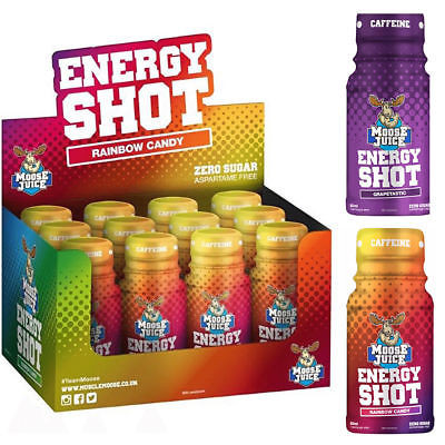 Muscle Moose Energy Shot - (12x60ml) Rainbow Candy | ROUGHBULL FITNESS