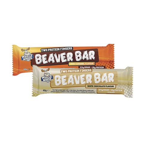 Muscle Moose Beaver Bar 12x60g White Chocolate | ROUGHBULL FITNESS