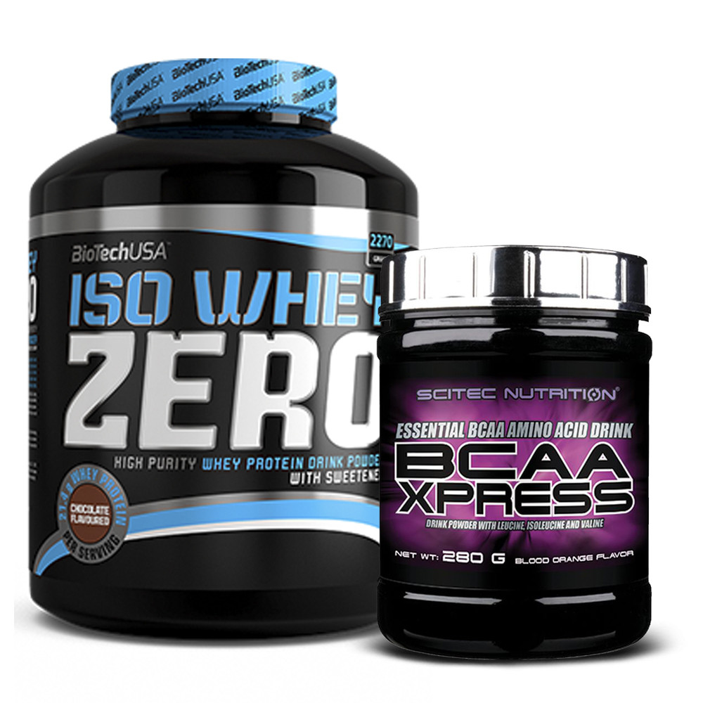 BioTech USA Iso Whey Zero 2268 Gramm + Scitec BCAA Xpress 280 Gramm | ROUGHBULL FITNESS