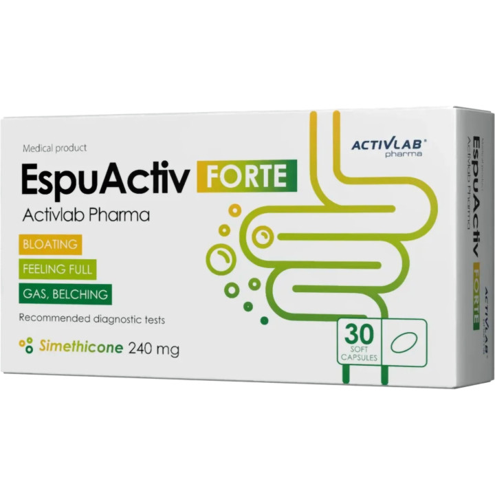 Activlab Pharma EspuActiv FORTE – Simeticon 240mg - 30 Softgel-Kapseln | ROUGHBULL FITNESS