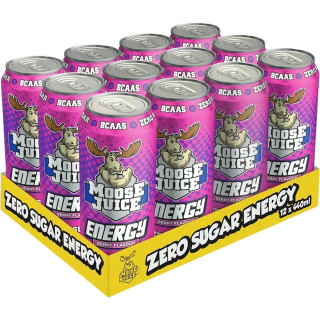 Muscle Moose Juice Energy Drink Zero Sugar - (12x440ml) Berry | ROUGHBULL FITNESS