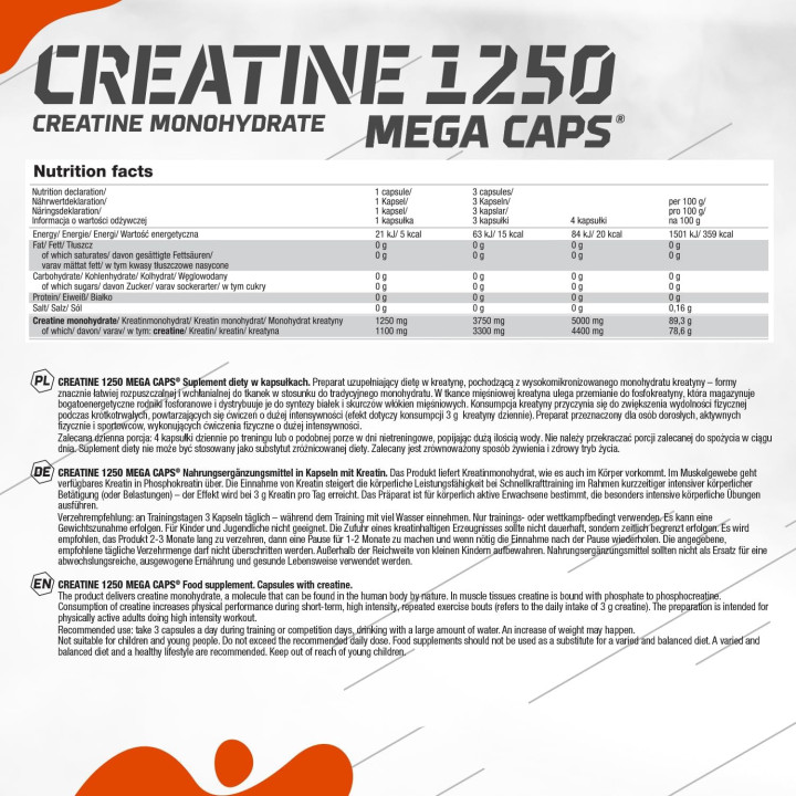 Olimp Creatine Mega Caps - 120 Kapsel | ROUGHBULL FITNESS