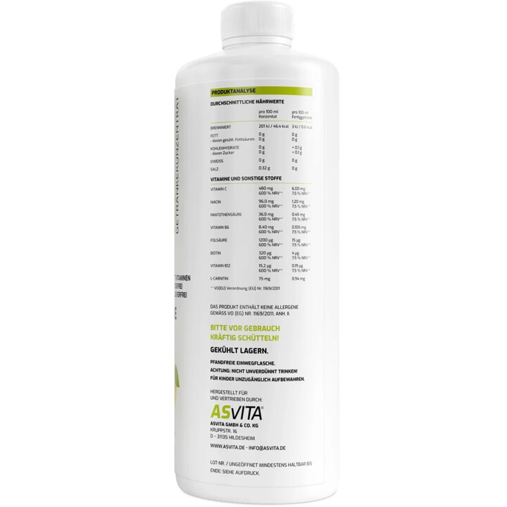 ASVita Fresh Mix Mineralgetränk 1/80 - 1L Zitrone | ROUGHBULL FITNESS