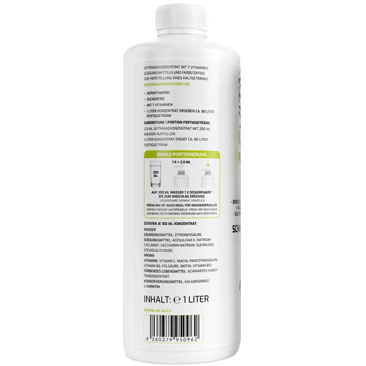 ASVita Fresh Mix Mineralgetränk 1/80 - 1L Schw. Johannisbeere | ROUGHBULL FITNESS