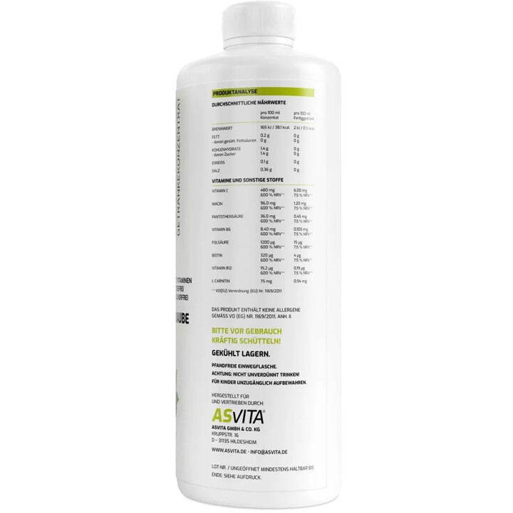 ASVita Fresh Mix Mineralgetränk 1/80 - 1L Schw. Johannisbeere | ROUGHBULL FITNESS