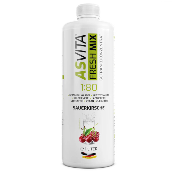 ASVita Fresh Mix Mineralgetränk 1/80 - 1L Sauerkirsche | ROUGHBULL FITNESS