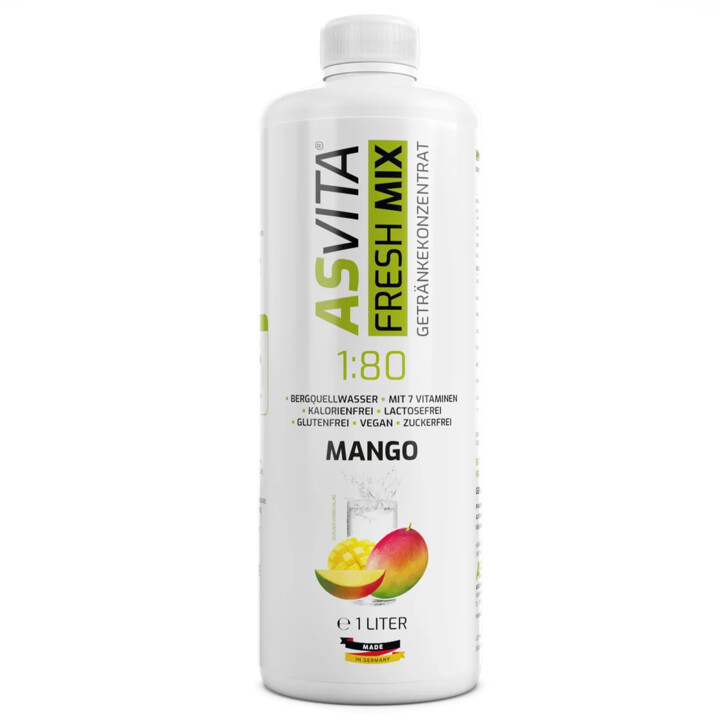 ASVita Fresh Mix Mineralgetränk 1/80 - 1L Mango | ROUGHBULL FITNESS