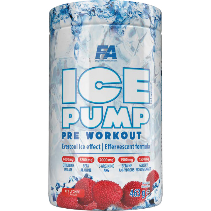 FA Nutrition ICE Pump Pre-Workout - 463g Icy Lychee | ROUGHBULL FITNESS