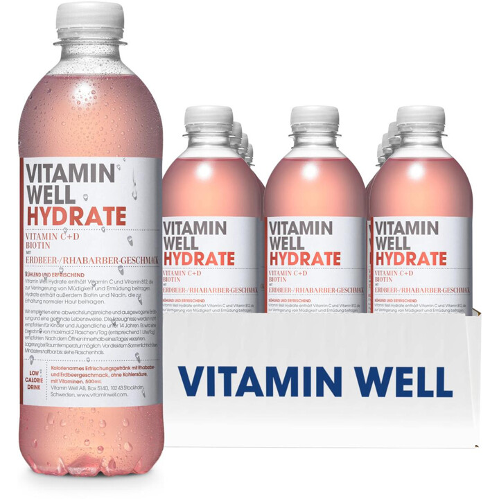 Vitamin Well Drink 12x500ml Hydrate | ROUGHBULL FITNESS
