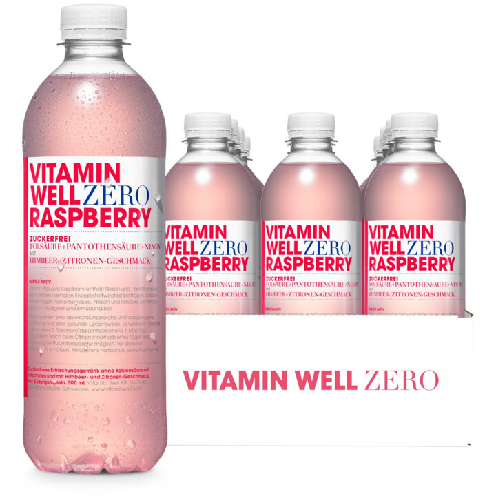 Vitamin Well Drink 12x500ml ZERO Raspberry | ROUGHBULL FITNESS