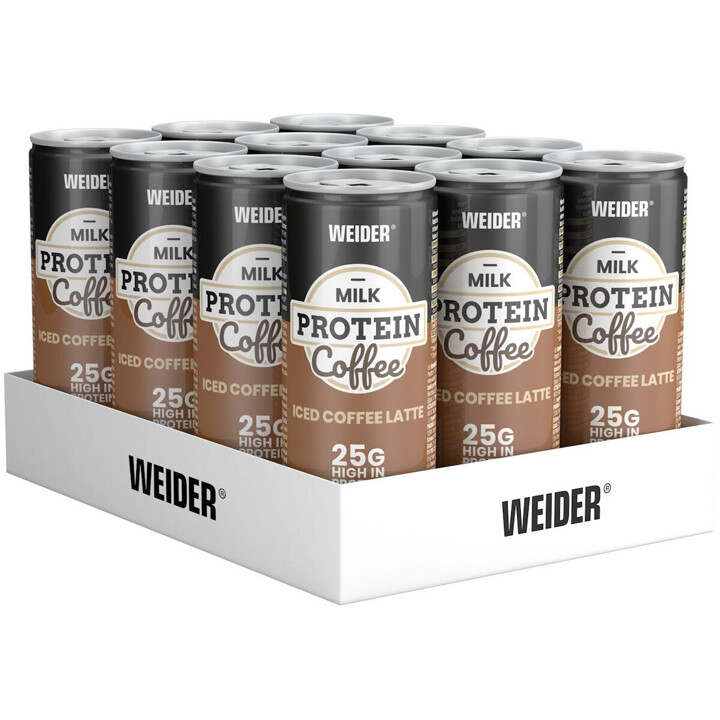 Weider Protein Milk Shake 12x250ml Iced Coffee Latte | ROUGHBULL FITNESS