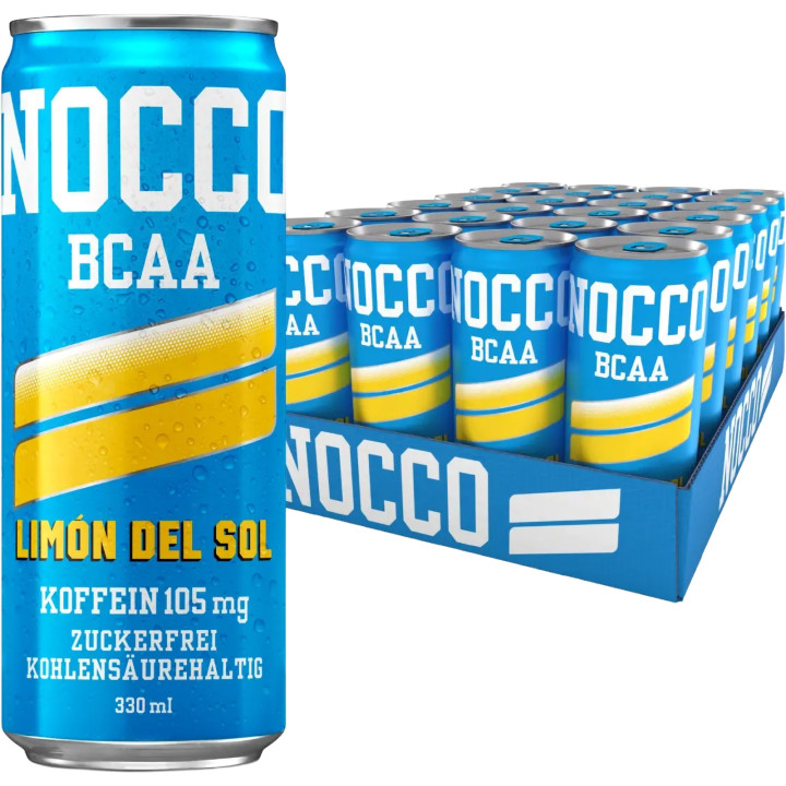 Nocco BCAA Drink 24 x 330 ml Limon del Sol | ROUGHBULL FITNESS