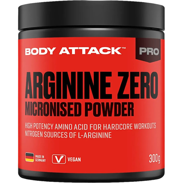 Body Attack 100% Arginine Zero 300g | ROUGHBULL FITNESS
