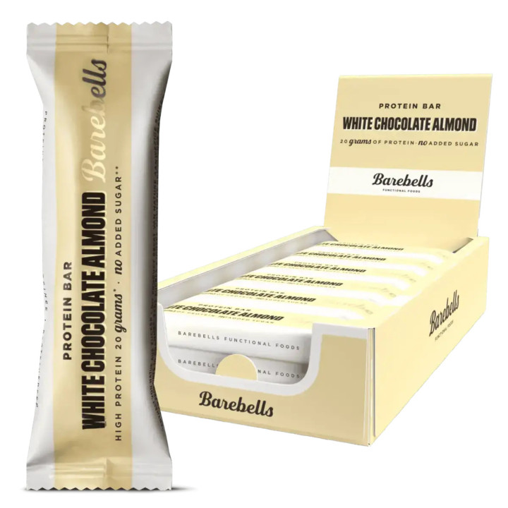 Barebells Protein Bars 12x 55g  White Choco Almond | ROUGHBULL FITNESS
