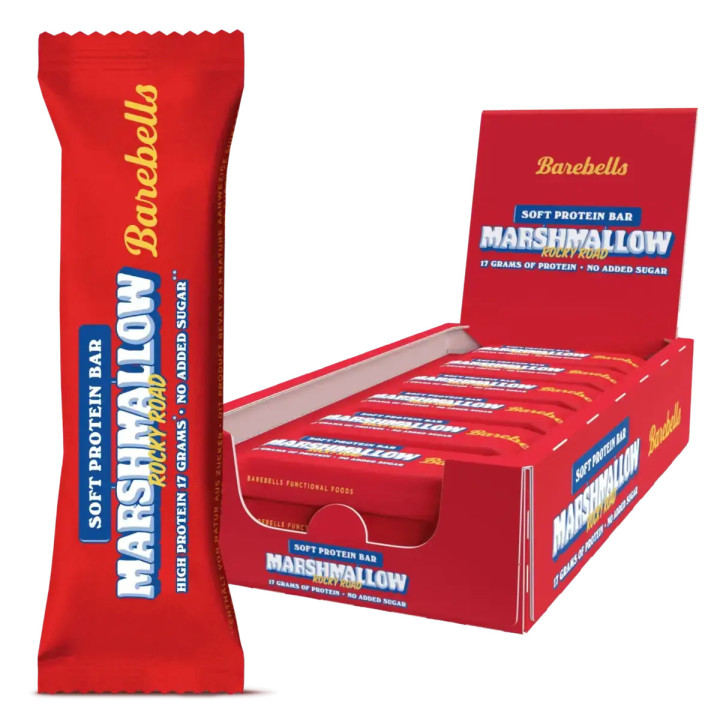 Barebells Protein Bars - 12x 55g - Soft Marshmallow Rocky Road | ROUGHBULL FITNESS