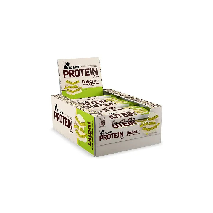 Olimp Protein Bar Dubai Style 25x 40g White Chocolate flavour | ROUGHBULL FITNESS