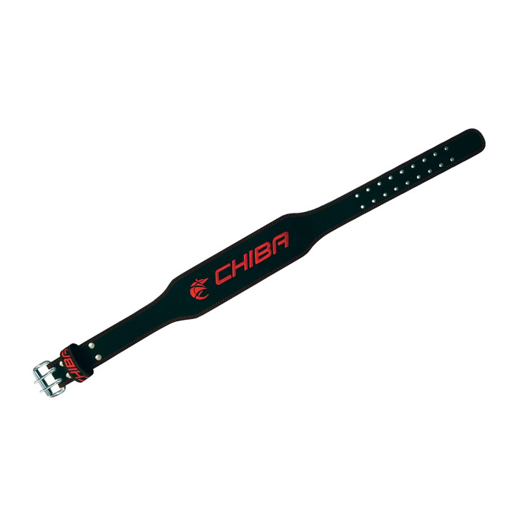 Chiba - 40810 - Ledergürtel schwarz/rot