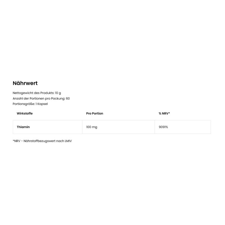 Ostrovit Vitamin B1 Thiamine 60 Kapseln | ROUGHBULL FITNESS