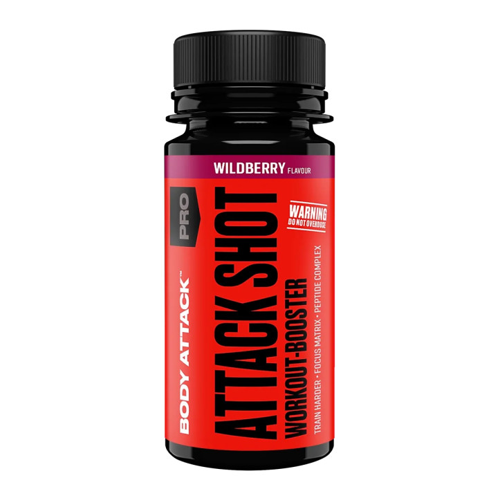 Body Attack Attack Shot 20 x 60ml Wildberry