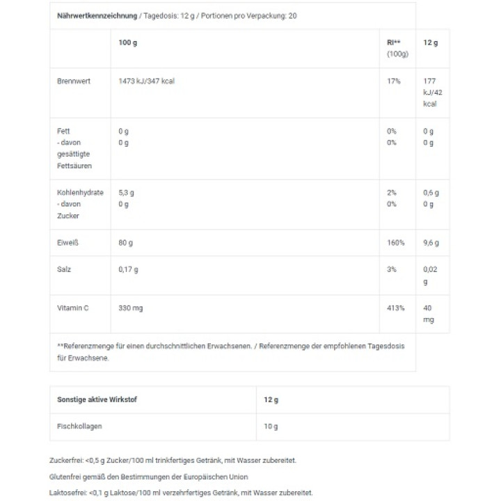 BioTech Marine Collagen 240g Grüner Tee Zitrone