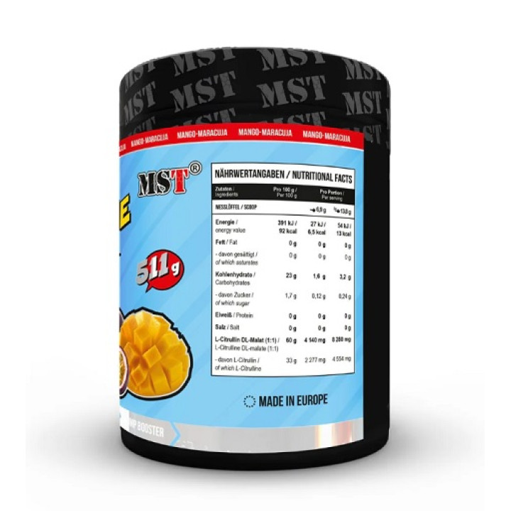 MST - Citrulline Pump 511g Mango Maracuja