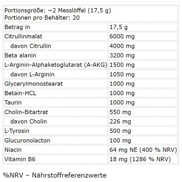 BAD ASS Pump Stim Free 350g Exotic
