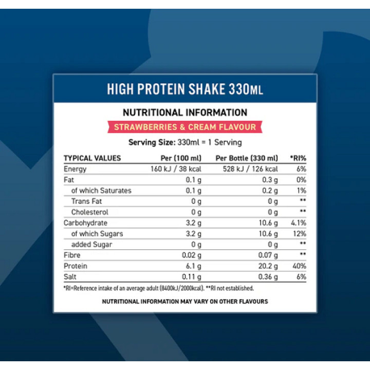 Applied Nutrition High Protein Shake RTD 8x330ml