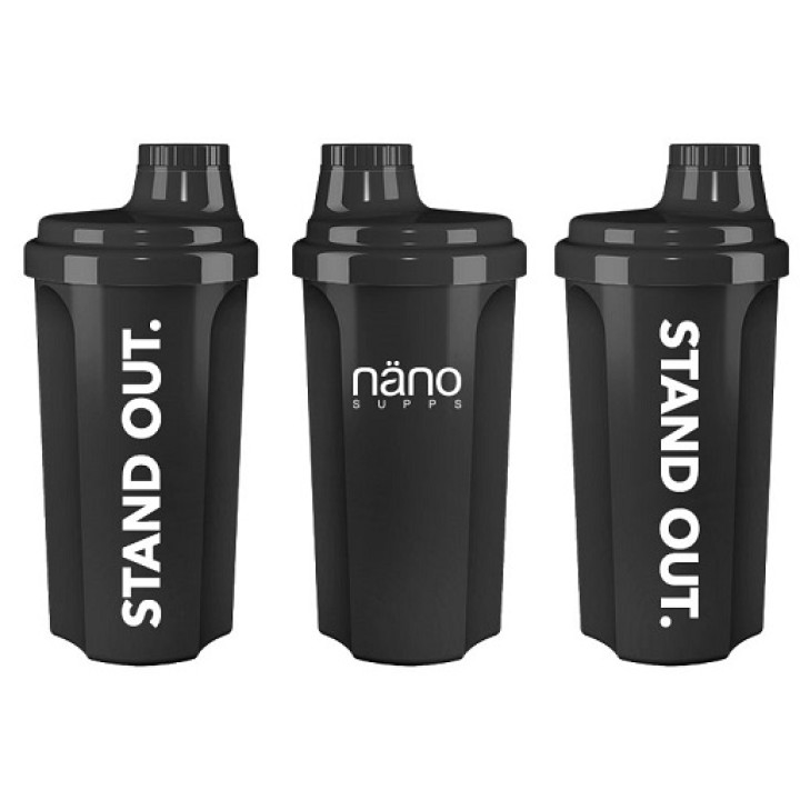 Nanosupps Shaker NANOBCAA 500ml Black