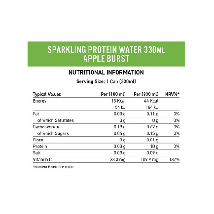 Applied Nutrition Sparkling Protein Water 12x330ml Orange Burst