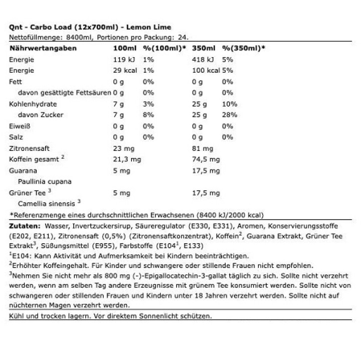QNT Carbo Load 12x700ml