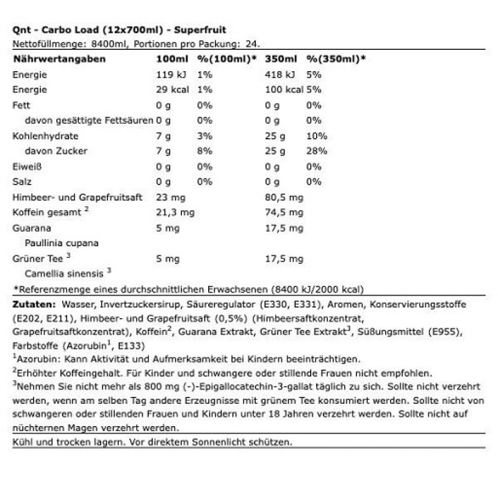 QNT Carbo Load 12x700ml