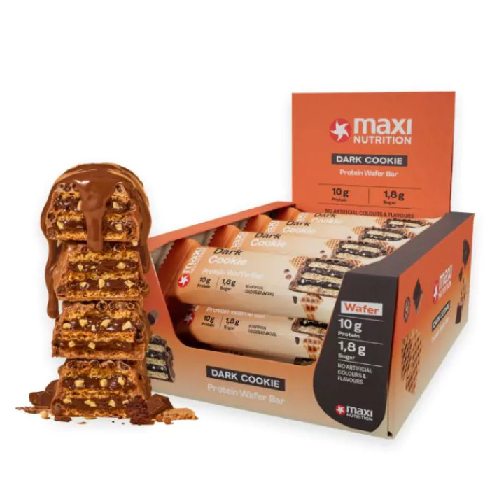 MaxiNutrition Protein Waffle Bar 12x39g Dark Cookie