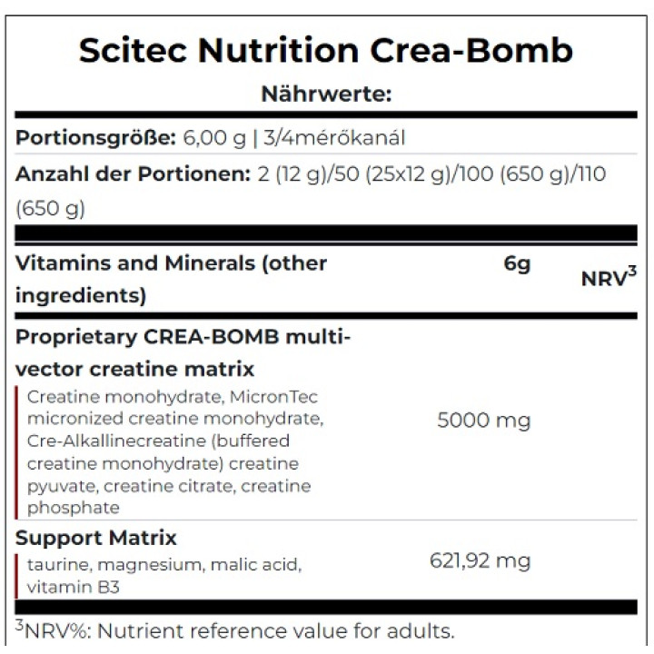 Scitec Crea-Bomb 660g