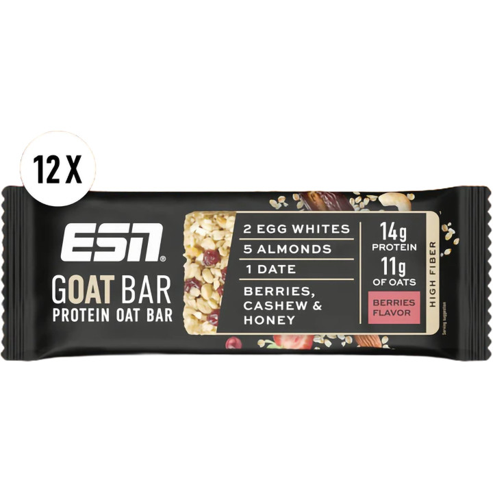 ESN Goat Bar 12x55g Berries | ROUGHBULL FITNESS