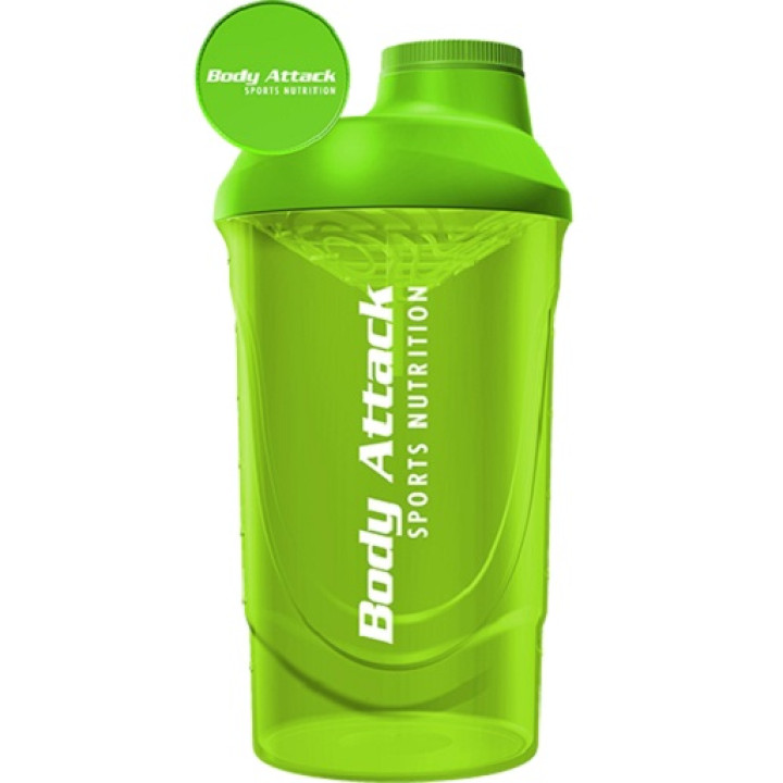 Body Attack Shaker 600ml Rot-Transparent