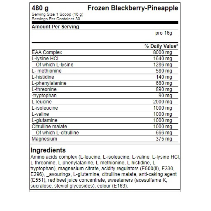 FA Nutrition ICE Hydro Amino - 480g Frozen Fruit